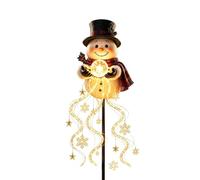 Christmas Balises Pathway Light Solaires Bonhomme de Neige 80 cm | Automate, Mouvement, LED, Piles, Intérieur, Maison, Vitrine, Fête, Enfants, Hiver, Sapin, Décor