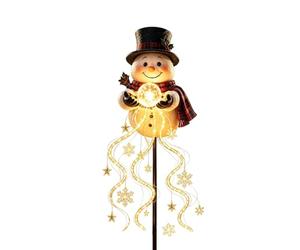 Christmas Balises Pathway Light Solaires Bonhomme de Neige 80 cm | Automate, Mouvement, LED, Piles, Intérieur, Maison, Vitrine, Fête, Enfants, Hiver, Sapin, Décor