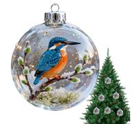 Christmas Ball - 3D Hummingbird Pendant, Holiday Display, Eagle Pendant, Hanging Decoration for Home, Living Room, Family Car, Rearview Mirror, Wall Mantel, 3.15x3.15x3.94 inches