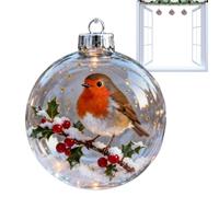 Christmas Ball - 3D Hummingbird Pendant, Holiday Display, Eagle Pendant, Hanging Decoration for Home, Living Room, Family Car, Rearview Mirror, Wall Mantel, 3.15x3.15x3.94 inches