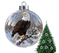 Christmas Ball - 3D Hummingbird Pendant, Holiday Display, Eagle Pendant, Hanging Decoration for Home, Living Room, Family Car, Rearview Mirror, Wall Mantel, 3.15x3.15x3.94 inches