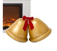 Christmas Ball Gonflatable, Globe Balloon Centerpiece Decoration, 55 cm Large Christmas Balls Jingle Bell Ornements with Bow, For Winter Holiday Outdoor Yard Lawn Porch Door Window Beach