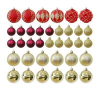Christmas Ball Ornament Set, 36 Pieces Colorful Baubles Pendant, Shatterproof Christmas Tree Baubles, Sturdy Material and Vibrant Finish, Holiday Decor Accessory for Indoor Outdoor Windowsills Yard