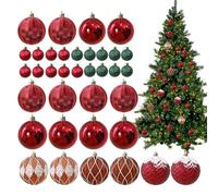 Christmas Ball Ornament Set, 36 Pieces Colorful Baubles, Shatterproof Christmas Tree Decorations, Festive Holiday Ornaments, Tree Bauble Set With Usage For Indoor Outdoor Windowsills Yard Gard