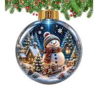 Christmas Ball Ornaments - Mini 3D Lighted Globes Decorations with Warm LED | Illuminated Christmas Balls Hanging Ornaments for Holiday Tree Home Office Party Wedding Indoor Patio Door Bookshelf Car Fest