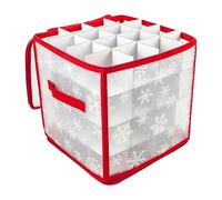 Christmas Ball Storage Box 36 Slots | Large Capacity Foldable Ornament Storage With Handle, Waterproof Christmas Decoration Container Bin For Cabinet, Under Bed, Shelf, Home, Dorm Or Apartment