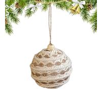 Christmas Balls Ornaments - Winter Holiday Hangable for Farmhouse, Woven Pendant Decor with Rustic Style, Lightweight Feature, Home Decorations for Window, Door, Balcony, Garden, Cafe 3.15 inches