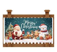 Christmas Banner - Christmas Garage Door Decorations, Holiday Party Yard Banner | Premium 100d Polyester Material, Waterproof and Reusable Design, Ideal for Home Wall Patio Office Décor, 400x180cm