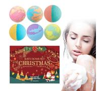Christmas Bath Bombs Gift Set, 6 Pièces Boules de Bain Noel, Bombe Bain Enfant, Bombes de Bain au Sel Pour le Plaisir du Bain, Boules de Bain Femme, Halloween, Noël, Cadeaux de Noël, Anniversaires