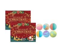 Christmas Bath Bombs Gift Set, Ensemble De 6 Boules De Bain Surprises De Noël, Version Adulte, Bombe De Bain Hydratantes Adaptées à Halloween, Noël Et Aux Anniversaires (2)