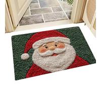 Christmas Bathroom Rug - 80x50cm Water Absorbent Floor Mat | Non-Slip Washable Dry Fast Bath Area Rug for Laundry Dorm Living Room Door Decor| Santa Claus Pattern |Cute Plush Bathroom Rugs