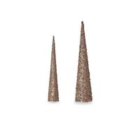 Christmas bauble Krist+ Bronze Golden Sequins Christmas 9,5 x 60 x 9,5 cm 8,5 x 8,5 x 40 cm Cones