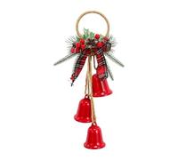 Christmas Bell Decor, Pine Cone Bow Ornament, Festive Metal Wall Decoration | Pine Cone Bow Design, Decorative Metal Bells, Festive Ornament, for Tree Door Wall Mantel Home Office Entryway Farmhouse