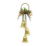 Christmas Bell Decor, Pine Cone Bow Ornament, Festive Metal Wall Decoration | Pine Cone Bow Design, Decorative Metal Bells, Festive Ornament, for Tree Door Wall Mantel Home Office Entryway Farmhouse