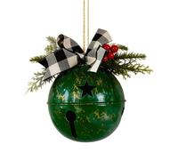 Christmas Bell - Vintage Jingle Pendant, Seasonal Festive Accent, Resilient Metal Composition, Simply Cord Suspension System, Elegant Holiday Decoration, Perfect for Tree Adornment