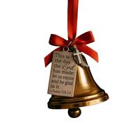 Christmas Bells - Christmas Tree Bell Ornament, Christmass Tree Ornaments Bells with Bible Verses, Religious Pendant Holiday Decor for Farmhouse Outdoor Garden Shelf Bedroom Fireplace Window