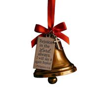 Christmas Bells - Christmas Tree Bell Ornament, Christmass Tree Ornaments Bells with Bible Verses, Religious Pendant Holiday Decor for Farmhouse Outdoor Garden Shelf Bedroom Fireplace Window