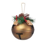 Christmas Bells - Metal Large with Pine Cones | Bell Ornaments for Christmass Trees | Jingle Bells Christmas Tree Ornaments | Large Rustic with Pine Cones for Holiday Home Decor Indoor Outdoor Tree