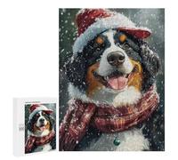 Christmas Bernese Mountain Dog-1 Puzzle 1000 Pièces Educa Jouet en Bois Cadeau Unique Décoration Intérieure Jeu Éducatif Challenge Toy Adultes Et Enfants À Partir De 14 Ans 500 PCS