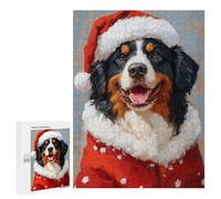 Christmas Bernese Mountain Dog Puzzle 1000 Pièces Educa Jouet en Bois Cadeau Unique Décoration Intérieure Jeu Éducatif Challenge Toy Adultes Et Enfants À Partir De 14 Ans 500 PCS