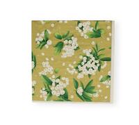 Christmas Berry Paper Luncheon Napkins Gold/White - 20 Per Package