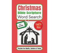 Christmas Bible Scripture Word Search Puzzle Book: Word Searches With Easy to Read Print about Christmas, Holiday Bible Verses, Christian Christmas ... Gift for Vacations, Holidays, and Free Times