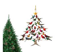 Christmas Bird Ornaments, Stacking Tree Decor, Colorful Pendants, Festive Wall Accent, Garden Display, Yard Charm, with Vibrant Style for Men, Holiday Season, Home Decoration