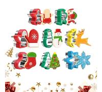 Christmas Biscuits Cutters Set - 16 Pieces Stainless Steel Molds, Ideal for Cookies and Pastries, Gingerbread Deer Santa Shapes, Safe Smooth Edges for All Ages, Christmas Baking Tools, Multicolor