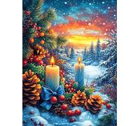 Christmas Bougies dans la forêt magique 1000 Pièces Puzzle Adulte En Carton Rigide Haute Qualité Conte de fées mignon d'accompagnement Difficile Niveau Expert Anti-Stress Jeu De Société Idée Cadeau An
