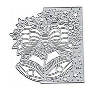 Christmas Bow Bell Edge Metal Die Couts, joyeux Noël Bowtie Snowflower Card Coup Dies Pochans Cuths Scrapbooking Album, Cutting Dies