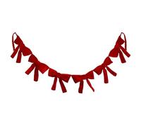 Christmas Bows Decor | Decorative Party Ornament, Ribbon Bow String Garland Decor For Doors, Entryways, Walls, Mantle, Staircases, Fences, Trees, Garden, Yard, Or Mall | Festive Holiday Decoration For