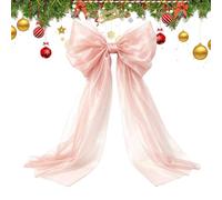 Christmas Bows for Tree 18x70in Decorative Flexible No-Flat 3D Centerpiece