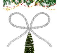 Christmas Bows | Iridescent Christmass Tree Tinsel Bow | Decor Giant Trees Toppers | Holiday Decoration Ornament for Homeowners Church Groups Party Planners Living Room