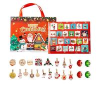 Christmas Bracelet - 2025 Advent Craft Kit, Holiday Jewelry Making Set | Remarkable Festive Design, Premium Alloy and Resin Material, Ideal for Sister Teenagers Girls Daughter Birthday, Red/blue