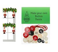 Christmas Button Ornament Kits - Santa Claus Angel Snowman Tree Decorations, Pendant Charm DIY Craft Decoration Set - for Adults Kids Rearview Mirror Bag Window Home Wall Party Festival