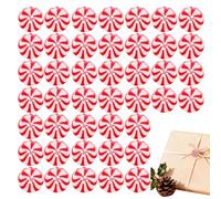 Christmas Buttons - Decorative Resin Sewing Buttons | 4 Hole Candy Cane Replacement, Holiday Craft Supplies For Sweaters Clothing Repair And Handmade Projects