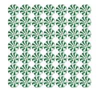 Christmas Buttons for Crafts - 50 Pieces Round Replacement | 4 Holes Candy Cane Resin Craft Buttons for Home Holiday Sewing Repair Handmade Sweaters Decorations Sewing Accessories, 0.98x0.98 inches