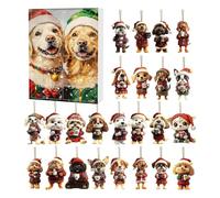 Christmas Calendar 2025, Cute 24 Days 2d Home Decor, Puppy Countdown Christmas Tree Ornaments, Festive Holiday Decoration Set, Interactive With Usage For Kids Birthday Party Backpack B