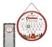 Christmas Calendar Advent, Countdown Calendar Christmas Ornaments, 2025 Wooden Sign Home Decor For Party Wall Door Living Room Office School Classroom Apartment Dorm