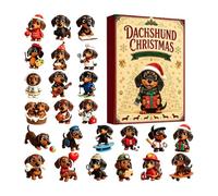 Christmas Calendar Toys - 24 Day Countdown Animals Advent Box | 3D Cute Dog Figures for Wardrobe, Bookshelf, Office, Bedside, Dorm