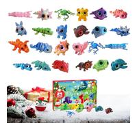 Christmas Calendrier Advent 2025, 3D Mini figurines articulées flexibles Fidget Toy, 24 jours Party Favor For Toddler Kids Family Teens Girls Boys Fun Activity Development