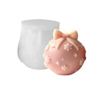 Christmas Candle Mold - 3D Silicone Snowflake Bow Wax Casting Mould | Reusable Non Stick Silicone Mould For Candles Plaster Crafts Holiday Ornaments Party Decorations And DIY Projects