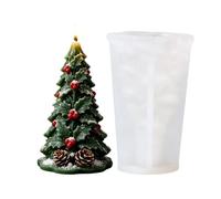 Christmas Candle Mold - Holly Embossed Silicone | DIY Tree Decor Craft | Detailed Holly , Flexible Non-Stick Silicone, Reusable Design, for Making Holiday Candles, Soaps, Wax Melts & Festive