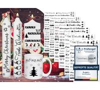 Christmas Candle Tattoo,6 Pieces (Over 200 Designs),Water Transfer Print,For Diy,Candle Decoration,Easter,Advent Candle (Christmas C)