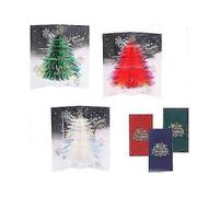 Christmas Card, 3d Pop Up Christmas Tree Greeting Cards, Merry Christmas Greeting Cards with Envelopes, Funny Christmas Cards with Xmas Tree for Famil