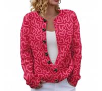 Christmas Cardigan Sweaters for Women 2025 - Funny Open Front Button Down Knit Coat with Long Sleeves for Festive Winter Wear