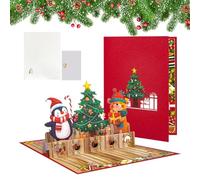 Christmas Cards - 3D Pop-Up Money Holder Greeting Cards | Holiday Card Set with Envelopes for Kids, Teens, Adults, Family, Friends | Winter Birthday Gift Greeting Supplies