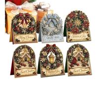 Christmas Cards with Envelopes - Rhinestone Postcards Table Ornament Set | Pearl Painting Kit for Birthday Party Festival Holiday Bookshelf Home Bedside