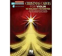 Christmas Carols - 10 Holiday Favorites: Violin Easy Instrumental Play-Along Book With Online Audio Tracks