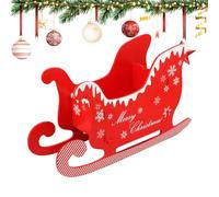 Christmas Cart, Reusable Holiday Storage Vessel, Themed Winter Recreation Accessory, Mantelpiece Desk Displays, Exterior Patio Decoration, Seasonal Gift Presentation Unit, Red Metal Styled Decoratives